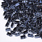 Electroplate Opaque Glass Seed Beads, 2-Hole, Rectangle, Hematite Plated, 4.5~5.5x2x2~2.5mm, Hole: 0.5~0.8mm