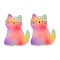 Opaque Acrylic Pendants, Cat Shape, 38x29x2mm, Hole: 1.6mm