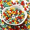 Glass Beads, Faceted, Rondelle, Mixed Color, 6x5mm, Hole: 1mm, about 2360pcs/500g