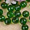 Transparent Acrylic Beads, Round, Dark Green, 14mm, about 320pcs/500g.