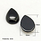 Natural Gemstone Cabochons, teardrop, Dyed & Heated Black Agate, 14x10x4mm