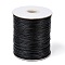 Korean Waxed Polyester Cord, Bead Cord, Black, 1.2mm, about 185yards/roll