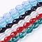 Glass Beads Strands, Faceted, Drop, Mixed Color, 11x8mm, Hole: 1mm, about 57~59pcs/strand, 26.38~26.77 inch