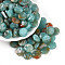 Transparent Acrylic Beads, Flat Round, Two Tone, Medium Turquoise, 14x14x5~5.5mm, Hole: 1.8mm, about 714pcs/500g