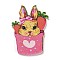 Easter Acrylic Pendants,, Rabbit, 44.5x32x2.5mm, Hole: 1.6mm