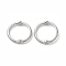Brass Bead Frames, Cadmium Free & Nickel Free & Lead Free, Ring, Real Platinum Plated, 12~12.5x2.5mm, Hole: 0.8mm, Inner Diameter: 10mm