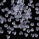 プラスチック製ピアスキャッチ  ピアスバックキャッチ  透明  4x4mm  穴：1mm  約500個/箱&nbsp;FIND-YW0001-08-1