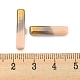 電気メッキガラスビーズ  多面カット  長方形  桃パフ  19.5~20x4x4mm  穴：1mm&nbsp;LS-GLAA-D024-02C-4