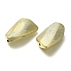 UVメッキ CCB プラスチックビーズ  テクスチャー  ナゲット  シャンパンゴールド  28x16x7mm  穴：1.8mm&nbsp;CCB-D008-10G-2