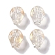 ペイントガラスビーズを焼く  スカル  淡黄色  10x8x7.5mm  穴：1mm&nbsp;GLAA-S202-17K-1