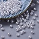 パール調アクリルビーズ  ラウンド  ホワイト  4mm  穴：1.4~1.5mm  約17000個/500g&nbsp;PACR-4D-1-1