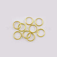 鉄オープン丸カン  ラウンド  ニッケルフリー  ゴールドカラー  21ゲージ  5x0.7mm  内径：3.6mm  約1125個/50g&nbsp;X-NFJRG5mm