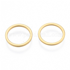 201 ステンレススチールリンクリング  丸いリング  ゴールドカラー  12x1mm  内径：10mm