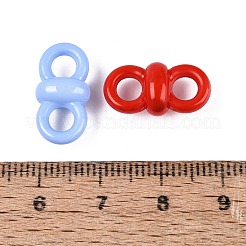 不透明なアクリルコネクターチャーム  ナンバー8のリンク  ミックスカラー  18x9x7mm  穴：4mm  約1315個/500g&nbsp;SACR-N019-07