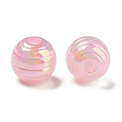 アクリルビーズ  ラウンド  ピンク  14x13mm  穴：3.6mm&nbsp;MACR-M031-08A