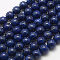 天然石ビーズ連売り  染め  模造ラピスラズリ  ラウンド  8.5mm  穴：1mm  約48個/連  15.7インチ（40cm）&nbsp;G-E394-02A