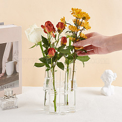 ガラスのチューブ  水耕栽培用植物花瓶  プラスチックS字フック付き  透明  25x152mm  内径：22mm&nbsp;AJEW-WH0009-29A