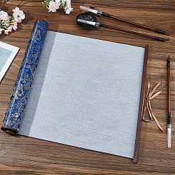 中国の書道ブラシセット  ポリエステル書道布を含む  木製ブラシ3本とプラスチック製インク置き  ブルー  396x44x34mm&nbsp;OFST-WH0004-174A