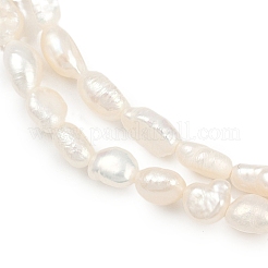天然養殖淡水パールビーズ連売り  研磨両側  グレード3a+  貝殻色  4~4.5mm  穴：0.5mm  約62~64個/連  13.27~14.02''（33.7~35.6センチメートル）&nbsp;PEAR-P064-20F-02A