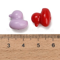 不透明なアクリルビーズ  アヒル  ミックスカラー  13x12.5x10mm  穴：2mm  約649個/500g&nbsp;AC-CBA6BCC-09