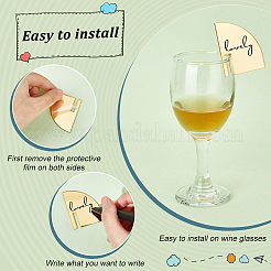 ミラーアクリルワイングラスチャーム40個  ゴブレットマーカー  ファン  49x39.5x1.5mm&nbsp;AJEW-FG0003-01