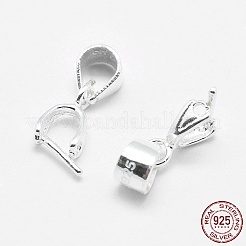 925スターリングシルバーペンダントベイル  アイスピック＆ピンチベイル  銀  1x3mm内径  7x4x2mm  穴：3x4mmと1mm  ピン：0.6mm&nbsp;STER-E050-14S