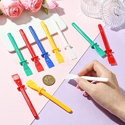 20色プラスチックパレットナイフ5個  油絵スクレーパー  ミックスカラー  11.5x1.5cm  4個/カラー&nbsp;TOOL-YW0001-81