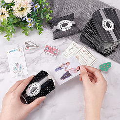 ペーパーピローキャンディーボックストリートボックス  結婚式の好意のベビーシャワーの誕生日パーティー用品  博士の帽子の模様  ブラック  8.7x6.3x2.4cm  展開：11.5x7x0.09cm&nbsp;CON-WH0085-47