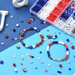 DIYジュエリーパーツキット  アクリルビーズ入り  ポリマー粘土ビーズとccbプラスチックビーズ  ミックスカラー  5.5~17x6~17x1~7mm  穴：1~2mm&nbsp;DIY-YW0009-76