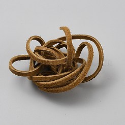 50mの平らな牛革コード  DIYクラフト用  ダークチソウ  4x2mm  約54.68ヤード（50m）/バンドル&nbsp;WL-WH20008-02B-01
