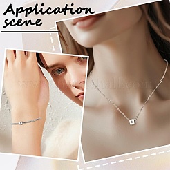スターリングシルバービーズ  キューブ  ヨーロッパのビーズ  文字W  6x6x6mm  穴：4.5mm&nbsp;STER-WH20009-04W-P