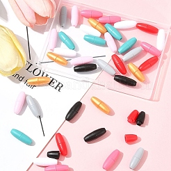 40 セット 8 色のプラスチック離脱クラスプ  ゴムシリコーンの歯がひものネックレスのための  ミックスカラー  24x9mm  穴：2.5mm  5セット / カラー&nbsp;KY-FS0001-37
