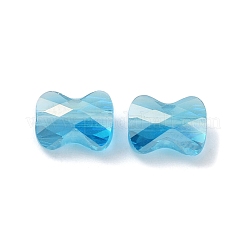 電気メッキガラスビーズ  ABカラー  多面的な枕  ライトスカイブルー  8x6.5x4mm  穴：1.2mm&nbsp;GLAA-D016-16A