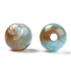 アクリルビーズ  天然石風  ラウンド  シエナ  8x7.5mm  穴：1.6mm  約1850個/500g&nbsp;OACR-S029-060B-02