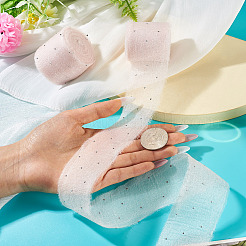 ポリエステルホットフィックスラインストーンローエッジリボン2ロール  結婚式の装飾のため  ライラック  2インチ（50mm）&nbsp;OCOR-TA0003-95F