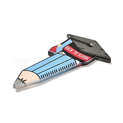 教師の日樹脂ペンダント  卒業テーマのチャーム  鉛筆  44.5x24x2mm  穴：1.6mm&nbsp;RESI-M037-04D