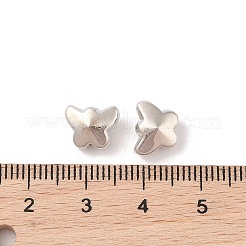 CCBプラスチックビーズ  蝶  プラチナ  8x10x6mm  穴：1.5mm&nbsp;CCB-N006-35P