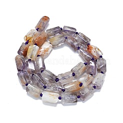天然な紫色のロドライトクォーツビーズ連売り  ナゲット  11~13x7~8mm  穴：0.8mm  約26~30個/連  16.54''（42センチメートル）&nbsp;G-O170-116-1