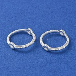 合金ビーズのフレーム  リング  銀  13x3mm  穴：1.6mm&nbsp;FIND-E042-08S-02