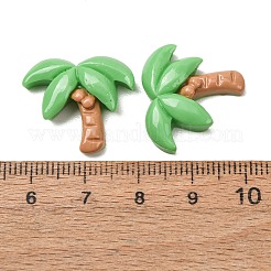 オペーク樹脂カボション  ココヤシの木  ライム  19.5x21.5x5.5mm&nbsp;RE-CBAA327-01