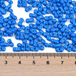 焼付塗装ガラスシードビーズ  丸い穴  ピーナッツ  ロージーブラウン  3.5x6x3.5mm  穴：0.9mm  約83個/10g&nbsp;X1-SEED-K010-A15