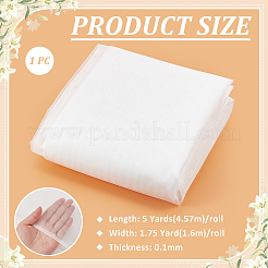 5ヤードのポリエステルメッシュ生地  服装アクセサリー  ホワイト  1600x0.1mm&nbsp;DIY-WH0750-411B