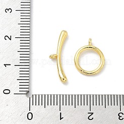 真鍮製マンテル  長持ちメッキ  ラックめっき  鉛フリー＆カドミウムフリー  18KGP本金メッキ  リング：12.5x10.5x3.5mm  バー：6.5x18.5x3mm  穴：1mm&nbsp;KK-H537-13G