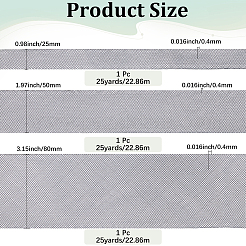 3ロール 3色 ポリエステル伸縮メッシュ生地  ドレス衣装の装飾用  ブラック  25~80x0.4mm&nbsp;OCOR-CY0001-21A