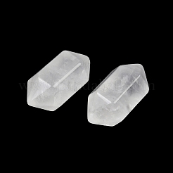 天然石クオーツクリスタルビーズ  水晶  多面カット  六角形の両端が尖った弾丸ビーズ  14~17x8~9x8~9mm  穴：1.5mm&nbsp;GG-CBA3EE1-01A