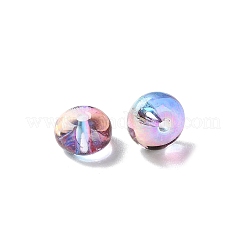 ベーキングペイント透明ガラスビーズ  ロンデル  カラフル  8x5mm  穴：1.5mm&nbsp;X-DGLA-S116-01J