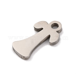 変色しない201ステンレススチールチャーム  レーザー切断  レターチャーム  文字t  10.5x6x1mm  穴：1.2mm&nbsp;STAS-U016-01P-T