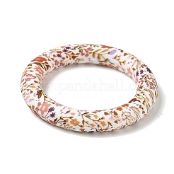 花柄シリコンビーズ  リング  カラフル  65x10mm  内径：46mm&nbsp;SL-CBAC986-01A
