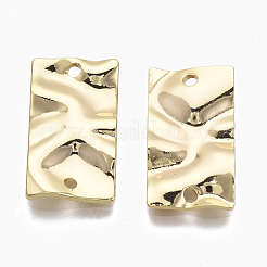 真鍮製コネクター  ハンマー  ニッケルフリー  長方形  18KGP本金メッキ  17x10x2mm  穴：1.2mm&nbsp;KK-R132-083-NF