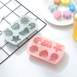 食品グレードのシリコンモールド  フォンダン型  DIYケーキデコレーション用  チョコレート  キャンディ  UVレジン＆エポキシ樹脂ジュエリー作り  混合図形  ピンク  170x107x23.5mm&nbsp;X-DIY-L025-021
